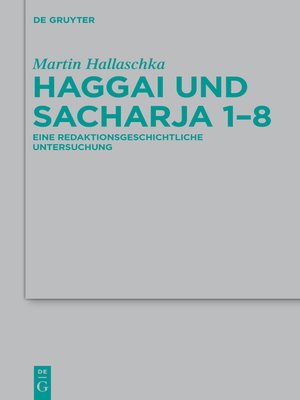 cover image of Haggai und Sacharja 1-8